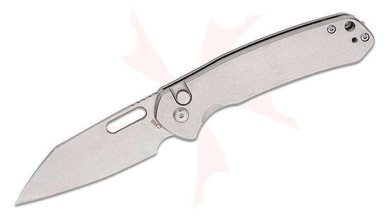 CJRB Cutlery Pyrite-Alt Folding Knife 3.11 inch AR-RPM9 Satin Wharncliffe Blade, Stainless Steel Steel Handles