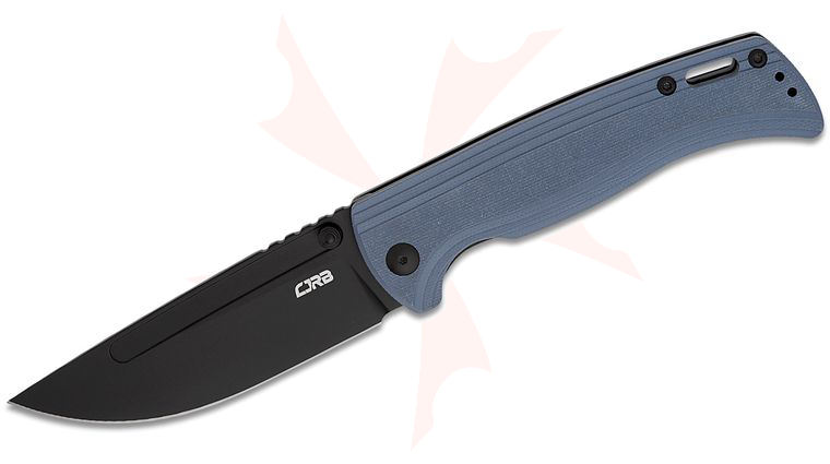 CJRB Cutlery Resource Folding Knife 4.18 inch AR-RPM9 Black PVD Drop Point Blade, Gray G10 Handles