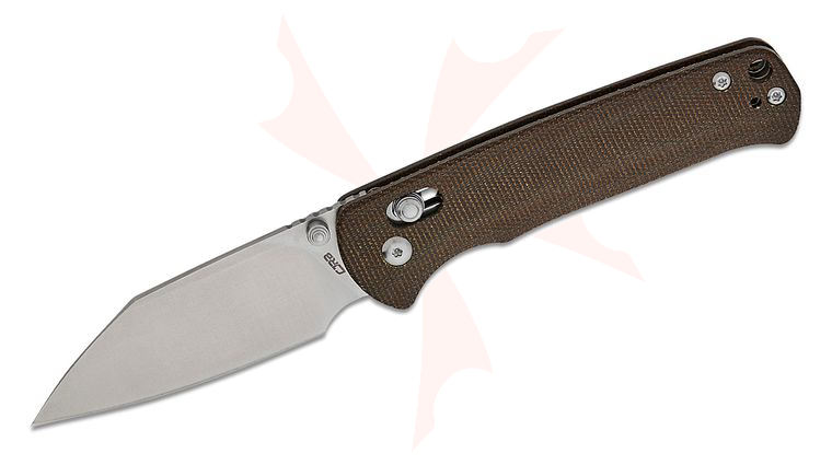 CJRB Cutlery Hectare-Alt Crossbar Lock Folding Knife 3.11 inch AR-SFII Sand Polished Wharncliffe Blade, OD Green Micarta Handles