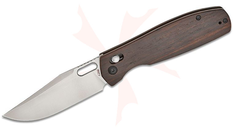 CJRB Cutlery Ray Laconico Prado Crossbar Lock Folding Knife 3.76 inch AR-RPM9 Sand Polished Clip Point Blade, Ebony Wood Handles