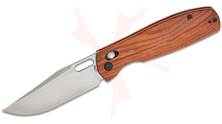 CJRB Cutlery Ray Laconico Prado Crossbar Lock Folding Knife 3.76 inch AR-RPM9 Sand Polished Clip Point Blade, Rosewood Handles