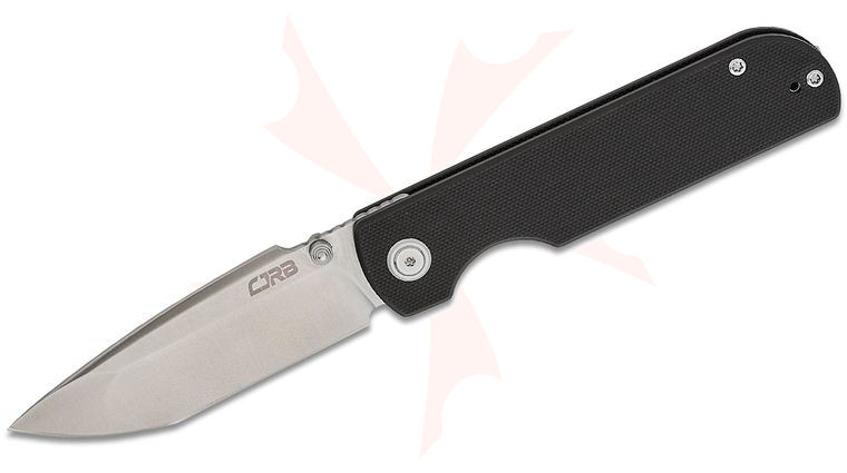 CJRB Cutlery Nova Folding Knife 3.45 inch AR-RPM9 Sand Polished Tanto Blade, Black G10 Handles