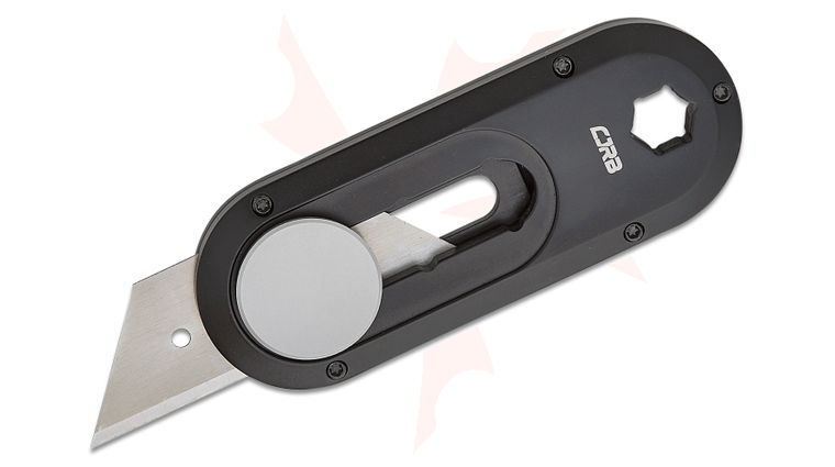 CJRB Cutlery Ironwing Breeze Slide Lock Razor Utility Knife Multi-Tool 3.1 inch Closed, Replaceable Razor Blade, Black Steel Handles, Hex Wrench