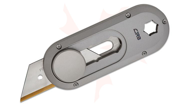 CJRB Cutlery Skytanium Breeze Slide Lock Razor Utility Knife Multi-Tool 3.1 inch Closed, Replaceable Carbon Steel Razor Blade, Bead Blast Titanium Handles, Hex Wrench
