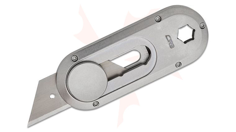 CJRB Cutlery Ironwing Breeze Slide Lock Razor Utility Knife Multi-Tool 3.1 inch Closed, Replaceable Razor Blade, Stonewashed Steel Handles, Hex Wrench