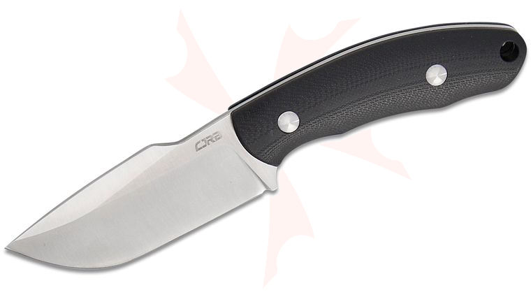 CJRB Cutlery Johnathan Shaw Mutt Fixed Blade Knife 3.18 inch AR-RPM9 Sand Polished Harpoon Drop Point Blade, Black G10 Handles, Kydex Sheath