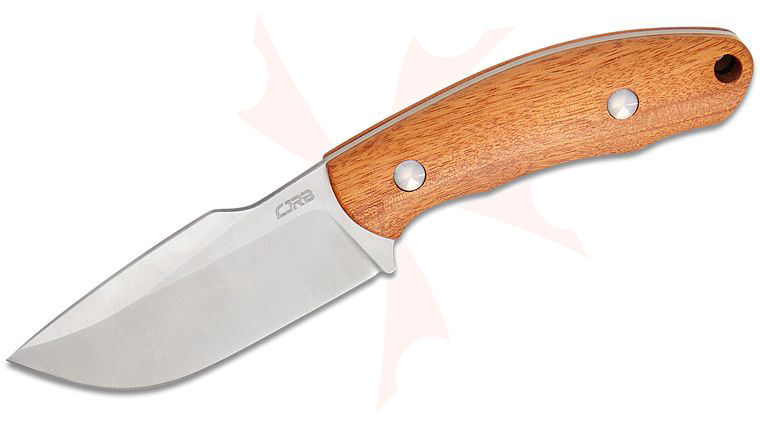 CJRB Cutlery Johnathan Shaw Mutt Fixed Blade Knife 3.18 inch AR-RPM9 Sand Polished Harpoon Drop Point Blade, Wood Handles, Kydex Sheath