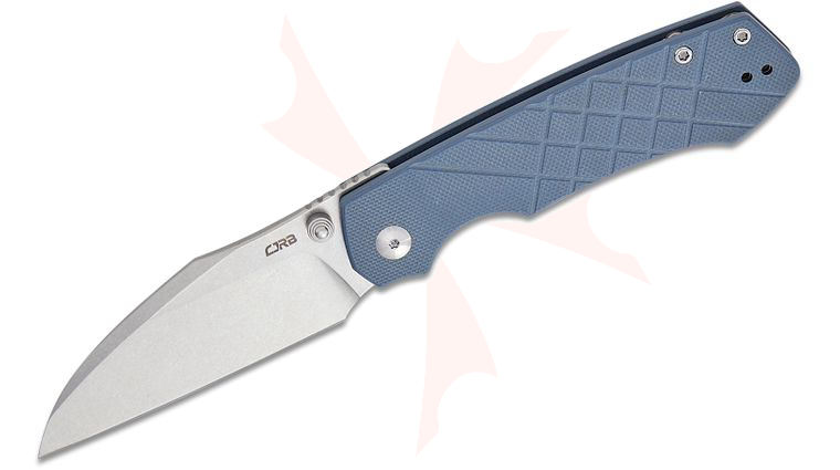CJRB Cutlery Ray Laconico Kestrel Liner Lock Front Flipper Knife 3.31 inch AR-RPM9 Stonewashed Wharncliffe Blade, Blue G10 Handles