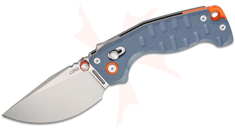 CJRB Cutlery Doubletap Recoil-Lock V2 Folding Knife 3.86 inch D2 Stonewash Drop Point Blade, Blue G10 Handles