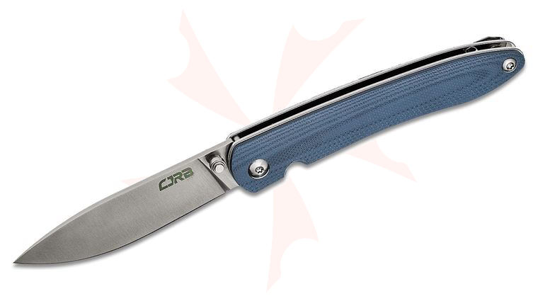 CJRB Cutlery Ria Folding Knife 2.95 inch 12C27 Satin Drop Point Blade, Gray G10 Handles