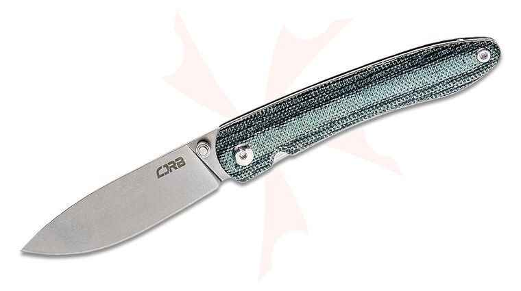 CJRB Cutlery Ria Folding Knife 2.95 inch CPM-S35VN Stonewashed Drop Point Blade, Denim Micarta Handles - KnifeCenter Exclusive