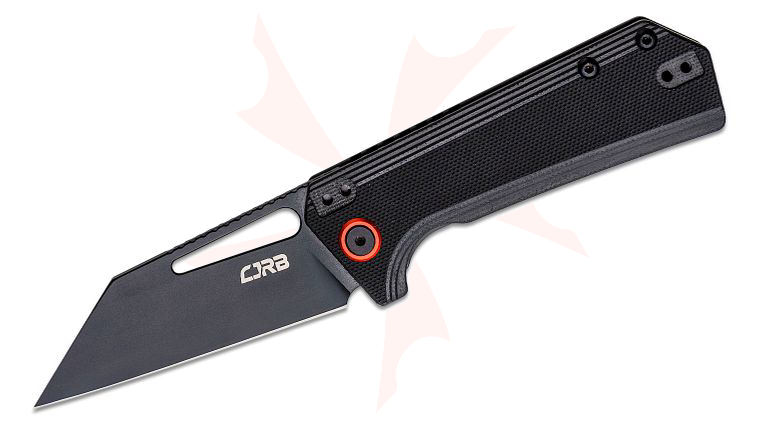 CJRB Cutlery Ruffian Folding Knife 3.09 inch AR-RPM9 Black Modified Wharncliffe Blade, Black G10 Handles