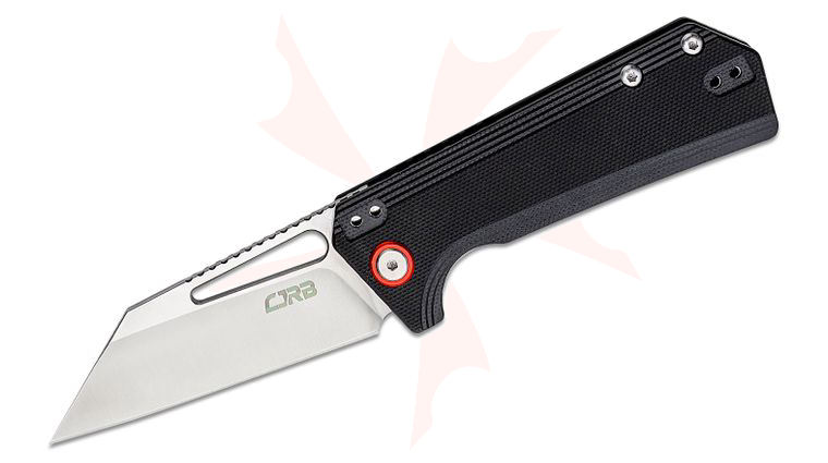 CJRB Cutlery Ruffian Folding Knife 3.09 inch AR-RPM9 Satin Modified Wharncliffe Blade, Black G10 Handles