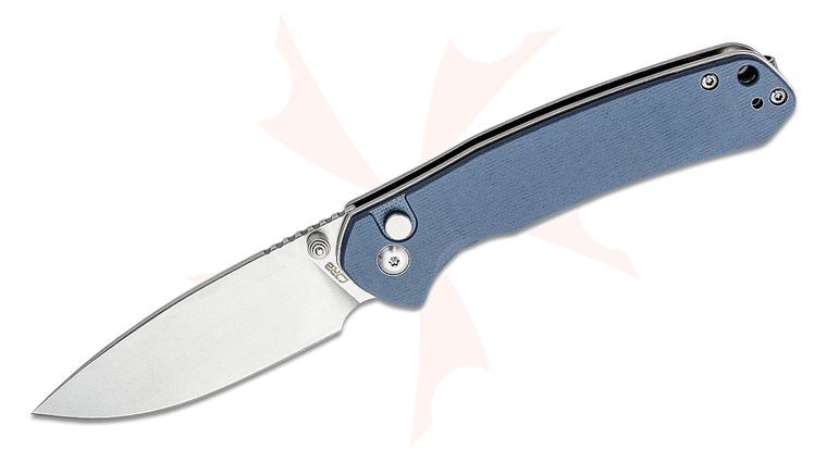 CJRB Cutlery Pyrite Folding Knife 3.11 inch AR-RPM9 Stonewashed Drop Point Blade, Gray G10 Handles