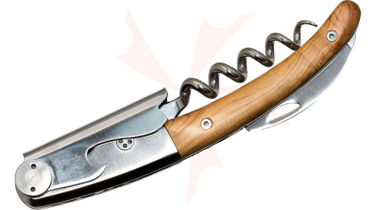 Claude Dozorme Laguiole Waiter's Corkscrew 5 inch Closed, Juniper Wood