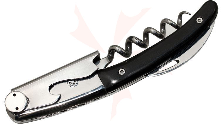 Claude Dozorme Laguiole Waiter's Corkscrew 5 inch Closed, Ebony Wood