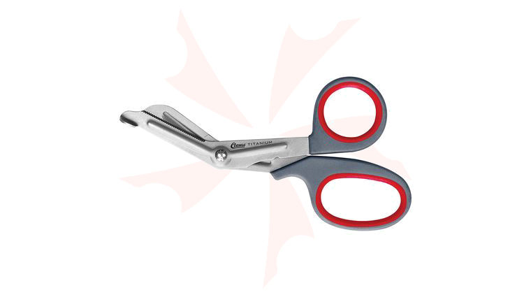 Clauss 7 inch True Professional Titanium Bonded Snip Bent, Serrated