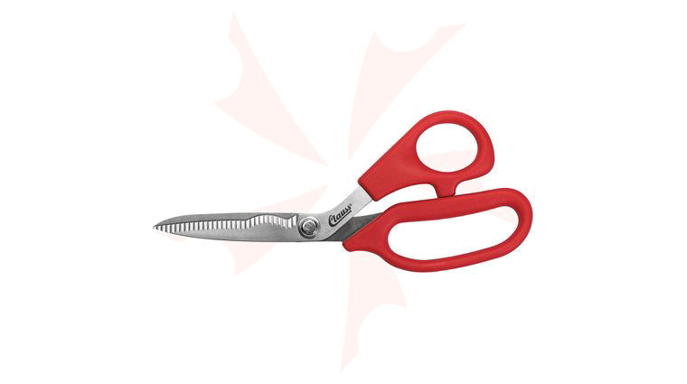 Clauss 8 inch Wavy Blade Shear Stainless Steel, Serrated