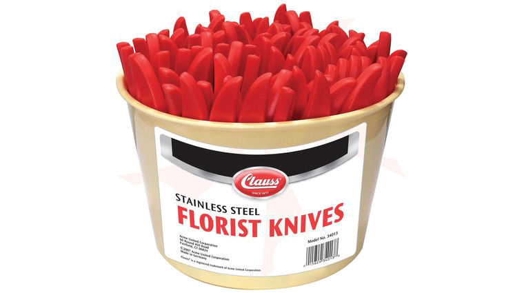 Clauss German Made Florist Stainless Straight Knives Pail of 100 Knives