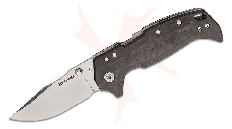 Cold Steel Limited Edition Engage ATLAS Lock Folding Knife 3.5 inch CTS-XHP Satin Clip Point Blade, Carbon Fiber Handles