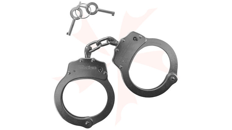 Cold Steel Nickel-Plated Carbon Steel Handcuffs, Includes 2 Keys