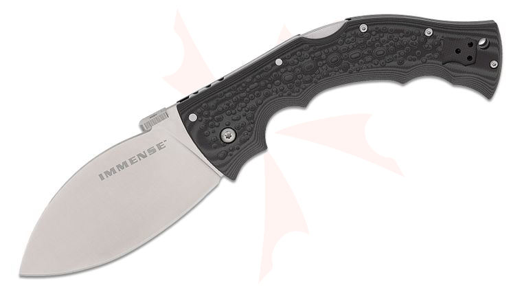 Cold Steel 28DWA Immense I Tri-Ad Lock Folding Knife 4 inch CTS-XHP Satin Parang Blade, Green and Black Milled G10 Handles