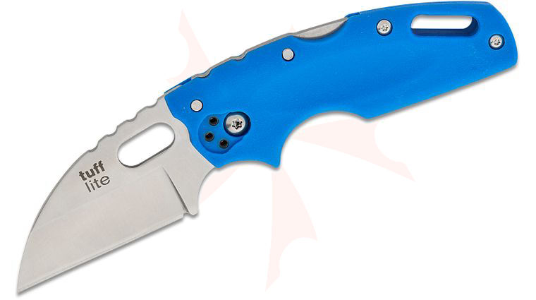 Cold Steel 20LTB Tuff Lite Folding Knife 2.5 inch Plain Blade, Blue Griv-Ex Handles