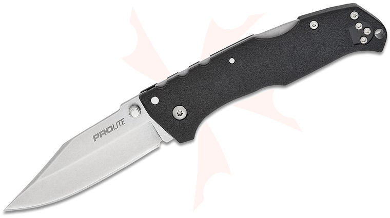 Cold Steel 20NSC Pro-Lite Folding Knife 3.5 inch Clip Point Blade, Black GRN Handles