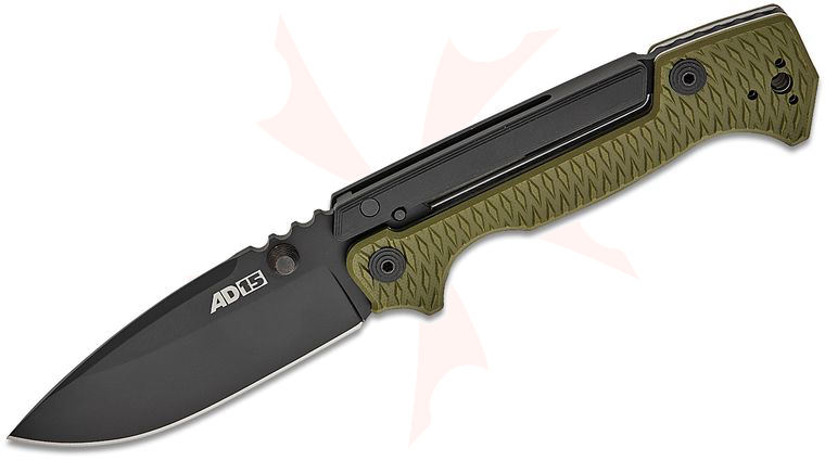 Cold Steel 58SQ-ODBK Demko AD-15 Scorpion Lock Folding Knife 3.68 inch S35VN Black Drop Point Blade, OD Green G10 Handles