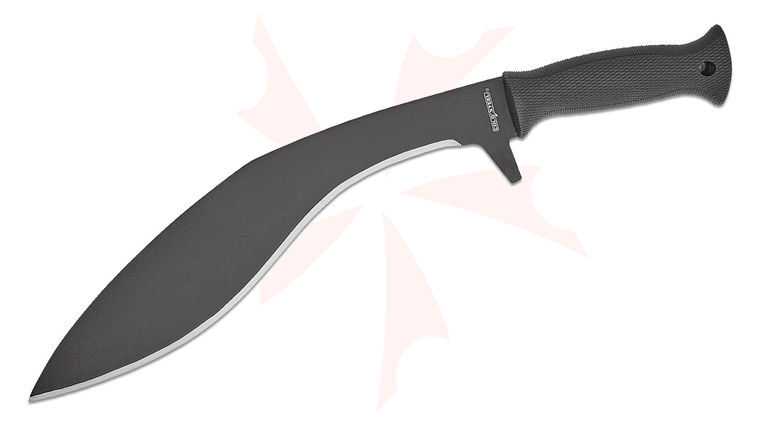 Cold Steel 97KMPS Kukri Plus Machete 13 inch 65Mn Carbon Steel Blade, Polypropylene Handles, Cordura Sheath