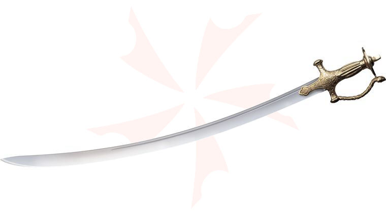 Cold Steel 88EITB Talwar Sword 28-3/4 inch Carbon Steel Blade, Leather Scabbard