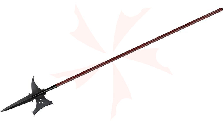 Cold Steel 89MSG Man at Arms Seargent's Halberd 85.25 inch Overall, 1055 Carbon Steel, Ash Wood Handle