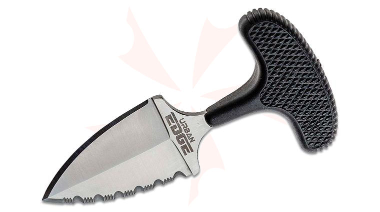 Cold Steel 43XLS Urban Edge Push Dagger 2-1/2 inch Combo Blade, Kray-Ex Handle, Secure-Ex Sheath