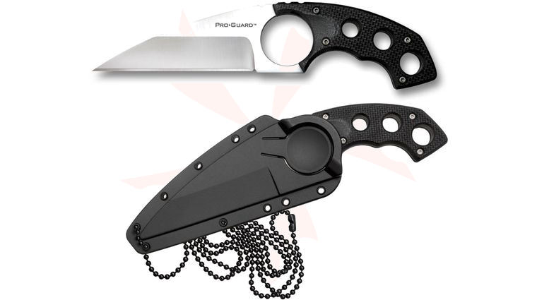 Cold Steel 49FP Pro Guard Neck Knife 4 inch Plain Blade, G10 Handles