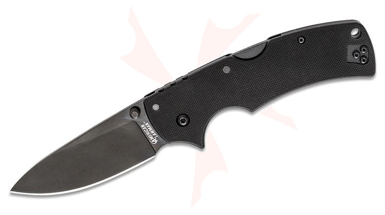 Cold Steel 58B American Lawman Folding Knife 3.5 inch S35VN Black DLC Blade, Black G10 Handles