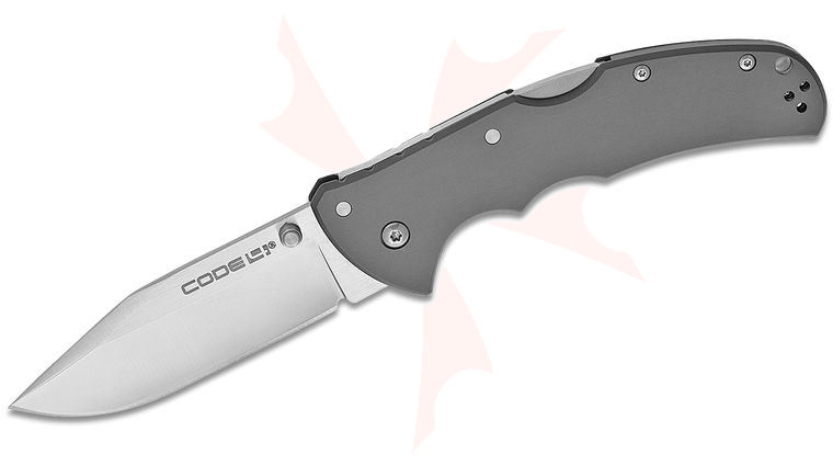 Cold Steel 58PC Code 4 Clip Point Folding Knife 3.5 inch S35VN Satin Plain Blade, Aluminum Handles