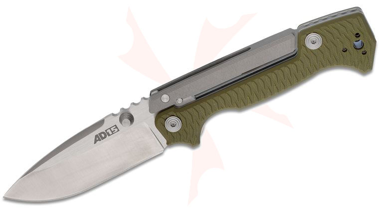Cold Steel 58SQ Demko AD-15 Scorpion Lock Folding Knife 3.68 inch S35VN Drop Point Blade, OD Green G10 Handles