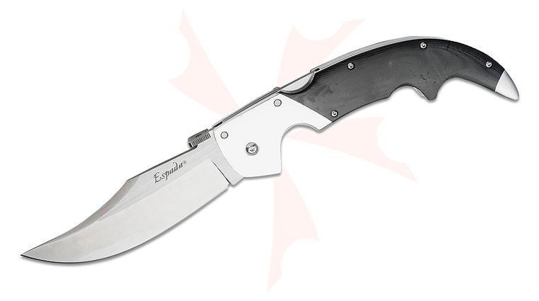 Cold Steel 62MB Large Espada Folding Knife 5.5 inch S35VN Satin Blade, Polished G10 Handles with Aluminum Bolsters