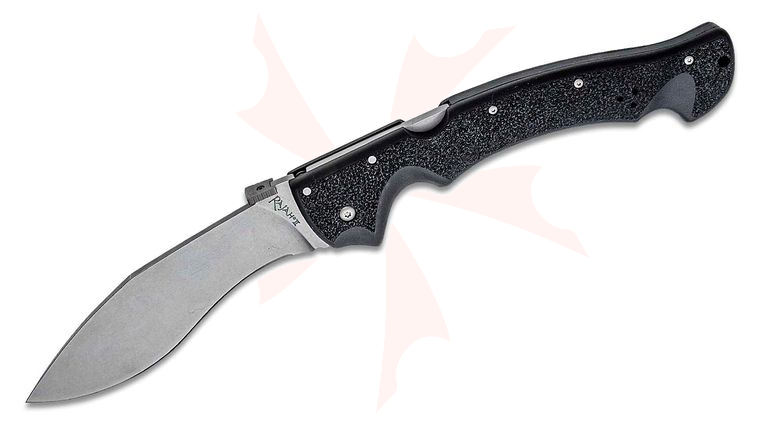 Cold Steel 62JL Rajah II Folding Knife 6 inch Japanese AUS-10A Stonewashed Blade, Griv-Ex Handles