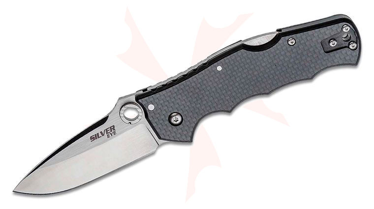 Cold Steel 62QCFB Silver Eye Elite Folding Knife 3.5 inch S35VN Drop Point Blade, Carbon Fiber Handles