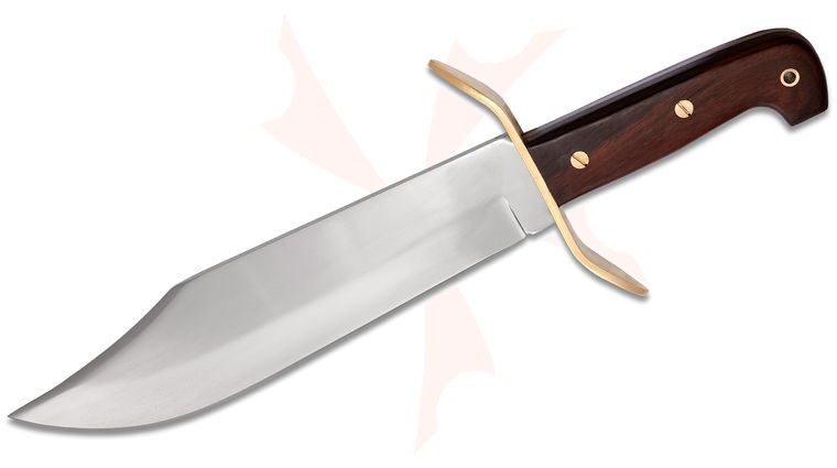 Cold Steel 81B Wild West Bowie Fixed Blade Knife 10.75 inch 1080 High Carbon, Rosewood Handles, Black Leather Sheath