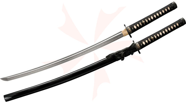 Cold Steel 88ABK Gold Lion Katana 30 inch Damascus Blade