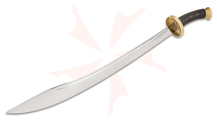 Cold Steel 88BBB Willow Leaf Sword 26.625 inch Carbon Steel Blade, Leather Scabbard