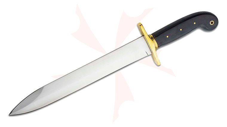 Cold Steel 88GRB 1849 Rifleman's Knife Fixed 12 inch Blade, Rosewood Handle, Leather Scabbard