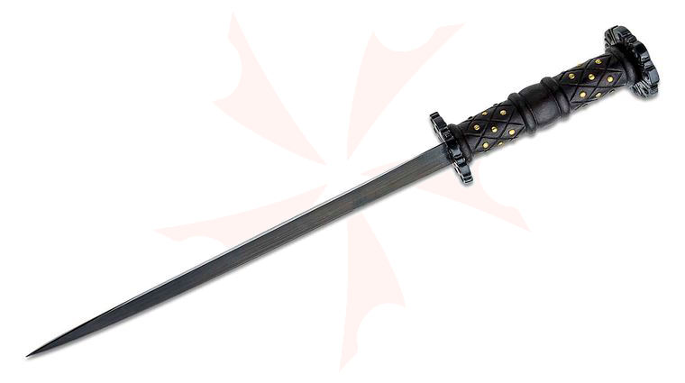 Cold Steel 88HRDL Rondel Dagger 11.5 inch Tri-Edge Carbon Blade, Leather Sheath