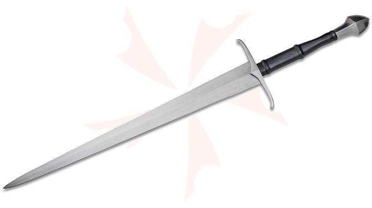 Cold Steel 88HS Competition Cutting Sword 30.5 inch Carbon Steel Double Edge Blade, Leather Scabbard