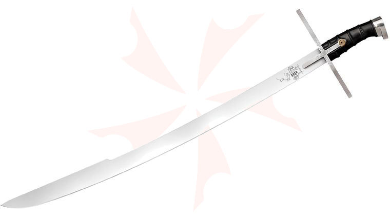 Cold Steel 88RM Hungarian Saber 31 inch Carbon Steel Blade, Leather Wrapped Handle, Black Leather Scabbard