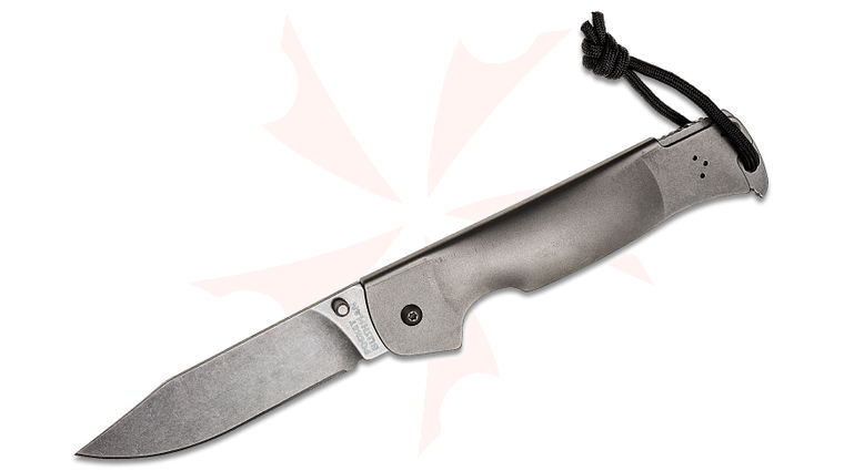 Cold Steel 95FB Pocket Bushman Folding Knife 4.5 inch 4116 Stonewashed Blade, Stainless Steel Handles