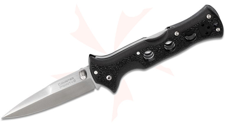 Cold Steel 10AC Counter Point 2 Folding Knife 3 inch Japanese AUS-8A Satin Blade, Griv-Ex Handles