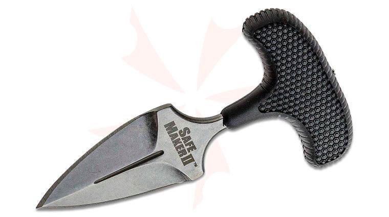Cold Steel 12DCST Safe Maker II Push Dagger 3.25 inch AUS-8A Blade, Kray-Ex Handle, Secure-Ex Sheath